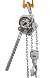 鋁合金手扳葫蘆搭配電動旋轉器省時又省力